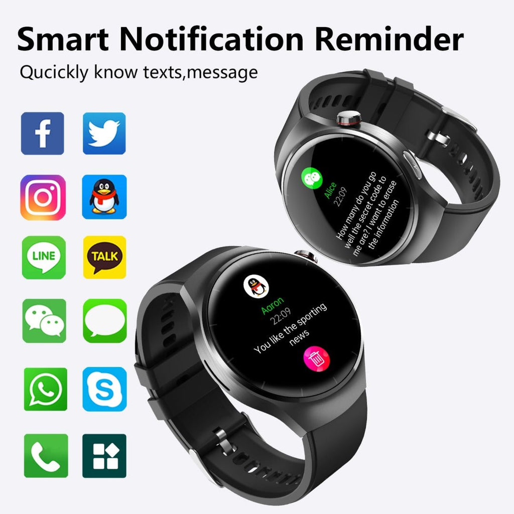 Elite Pro Smart Watch with Bluetooth Calling - Full Touch Screen Fitness Tracker with Heart Rate Monitor & Smart Notifications - GlucklichgoodsLLC