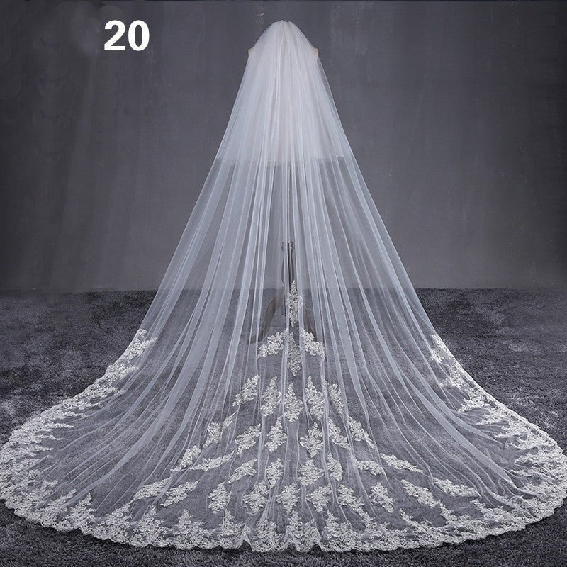 Bride Wedding Master Wedding Veil Long Long Tail - GlucklichgoodsLLC