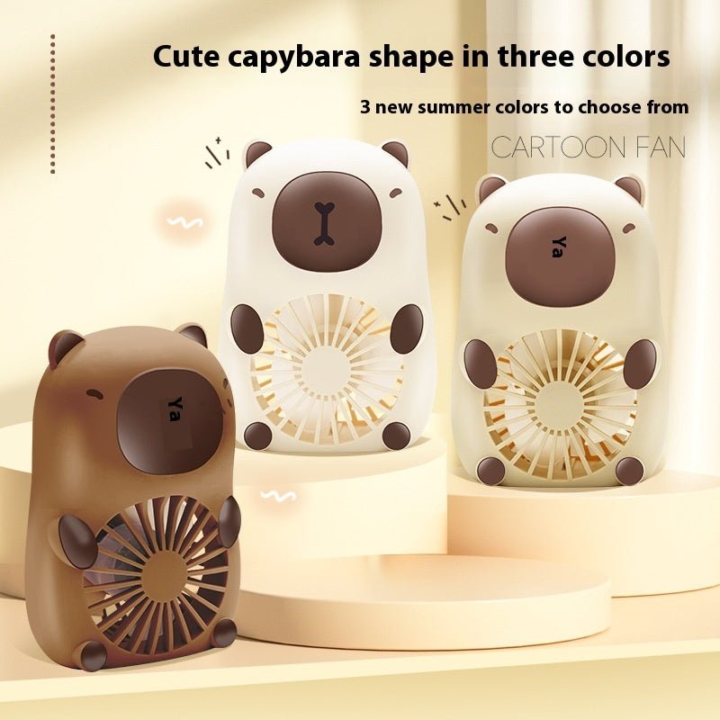 Children's Cartoon Capybara Hand - held Lanyard Little Fan - Maison Elène