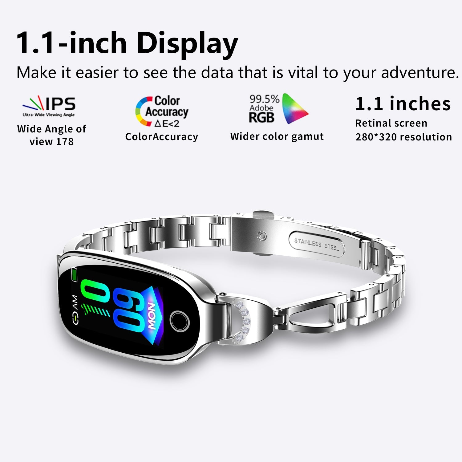 Gold Smartwatch For Women Compatible For Android& IOS,Bling Smart Bracelet With Female Menstrual Cycle Heart Rate Blood Pressure Remote Photography Waterproof Pedometer - Maison Elène
