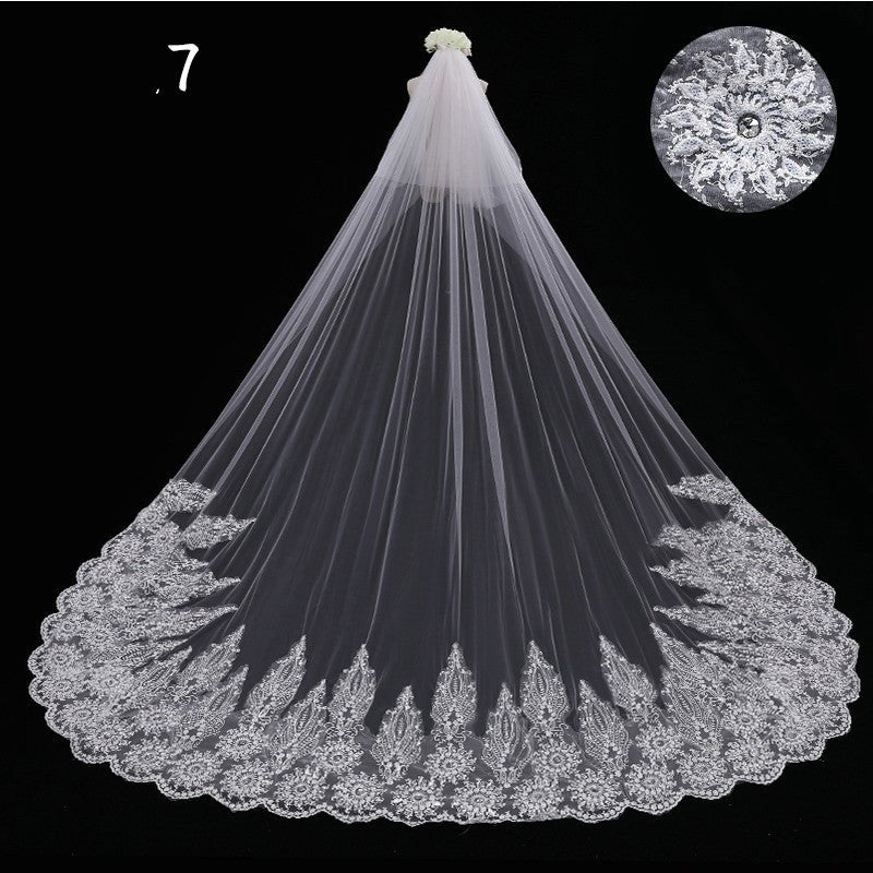 Bride Wedding Master Wedding Veil Long Long Tail - Maison Elène