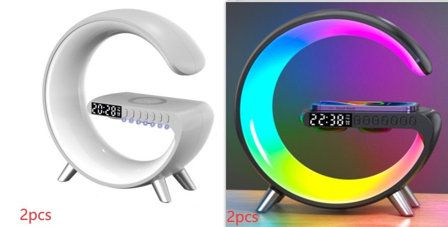 New Intelligent G Shaped LED Lamp Bluetooth Speake Wireless Charger Atmosphere Lamp App Control For Bedroom Home Decor - GlucklichgoodsLLC