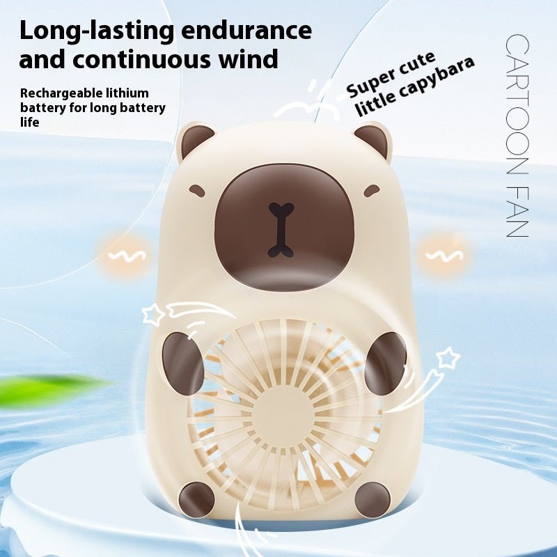 Children's Cartoon Capybara Hand - held Lanyard Little Fan - Maison Elène