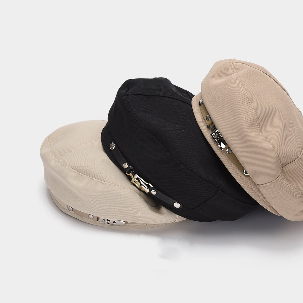 Black Design Sense Minority All - match Painter Cap - Maison Elène