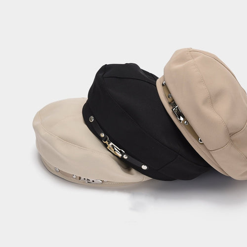 Black Design Sense Minority All - match Painter Cap - Maison Elène