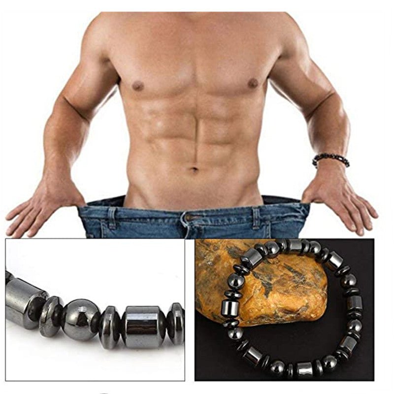 Weight Loss Magnet Bracelets For Women Men Pentagram Stone Magnetic Therapy Bracelets Pain Relief Slimming Health Jewelry - Maison Elène