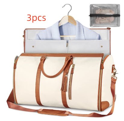 Large Capacity Travel Duffle Bag Women's Handbag Folding Suit Bag Waterproof Clothes Totes - GlucklichgoodsLLC