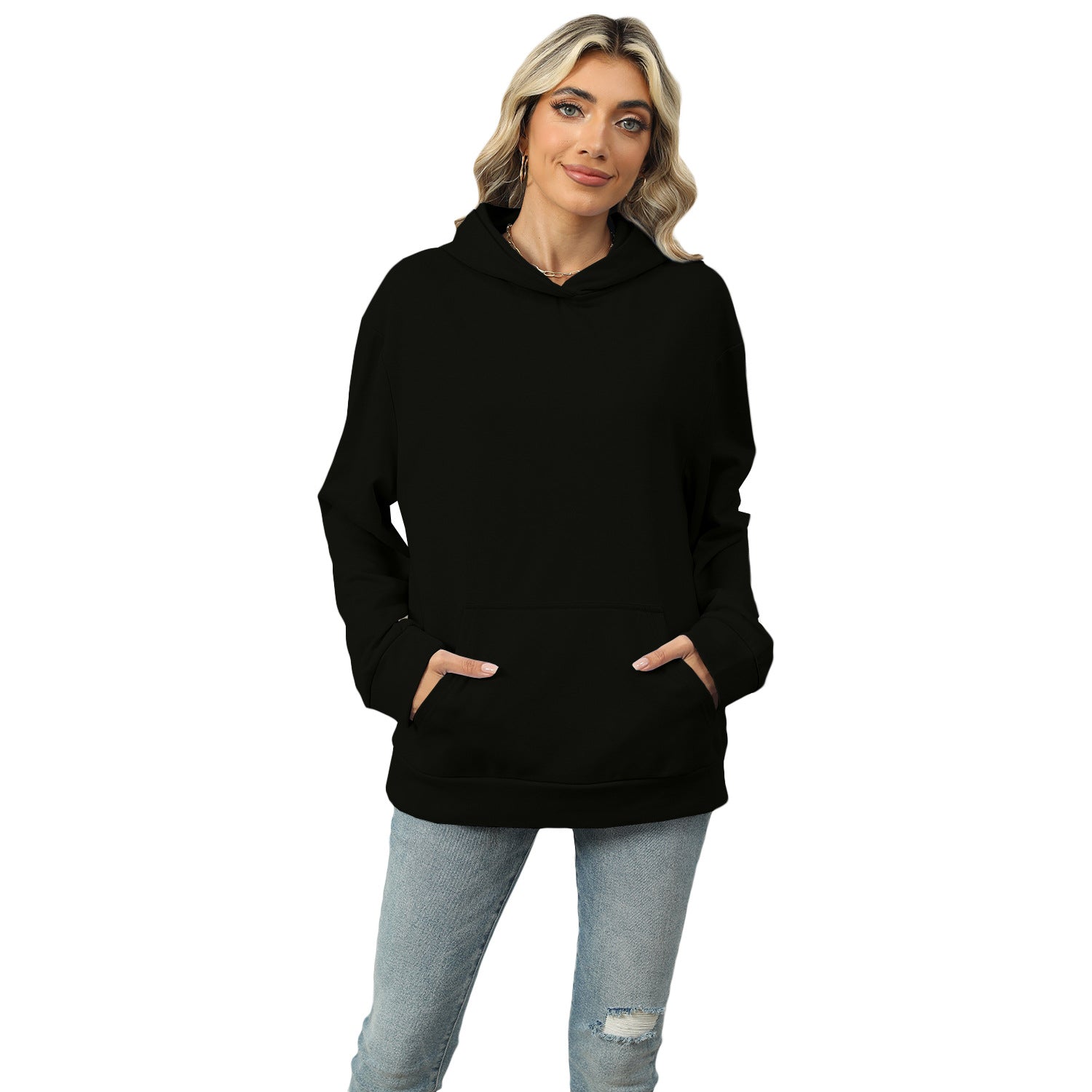 Casual Hooded Pocket Sweatshirt Women - Maison Elène
