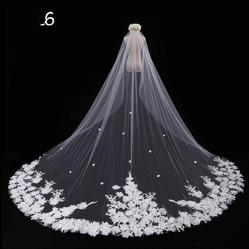 Bride Wedding Master Wedding Veil Long Long Tail - GlucklichgoodsLLC