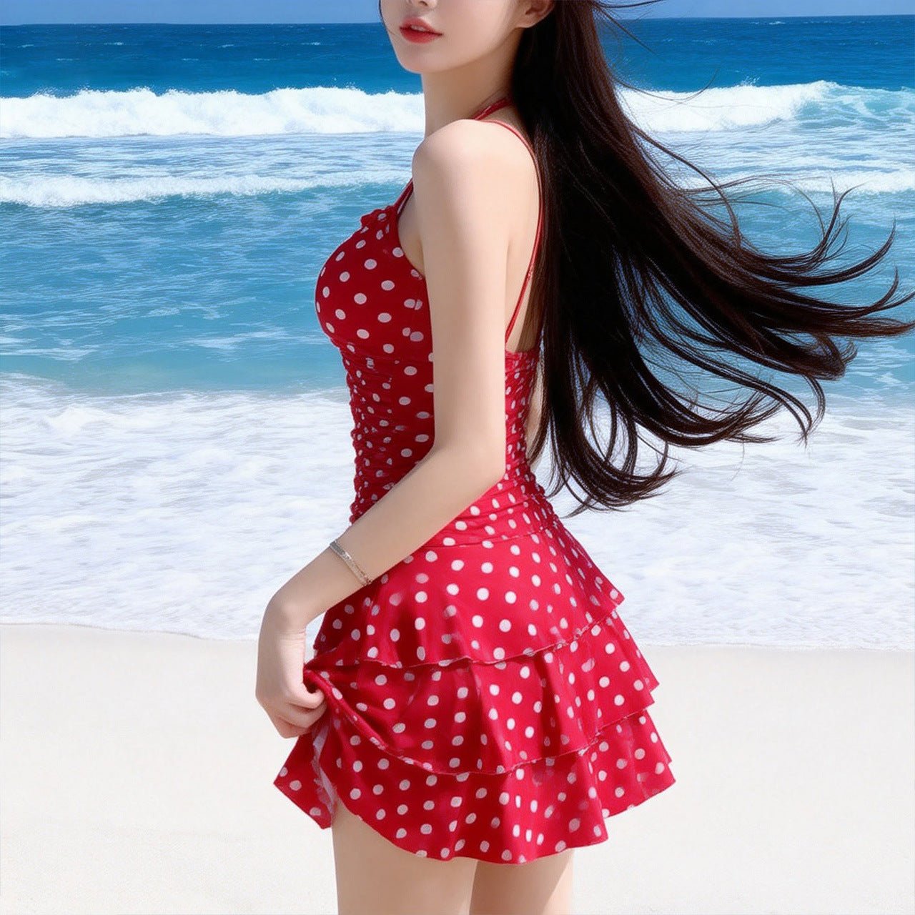 Women's Retro Polka - Dot One - Piece Swimsuit - Maison Elène