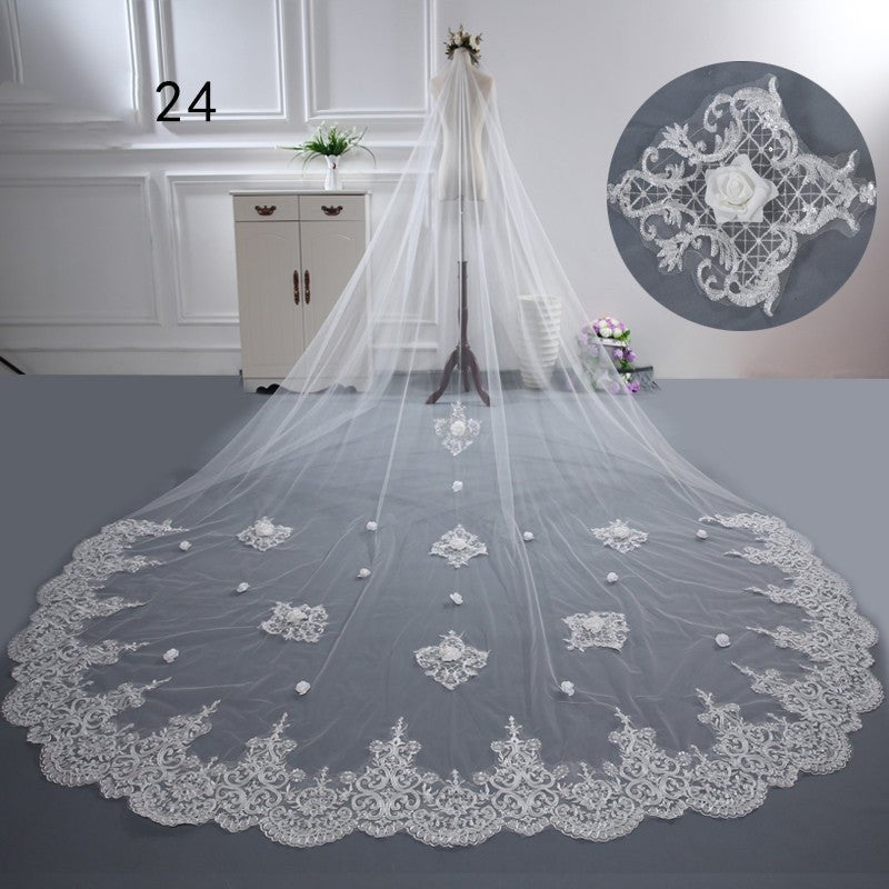 Bride Wedding Master Wedding Veil Long Long Tail - GlucklichgoodsLLC