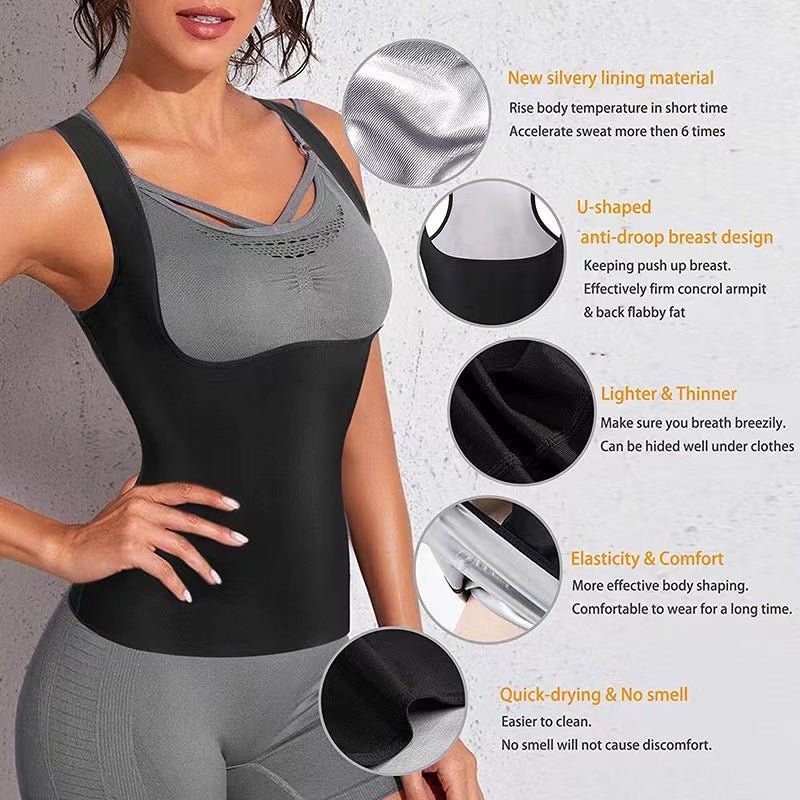 Violently Sweat Shapewear Silver Pastebrushing Vest - GlucklichgoodsLLC