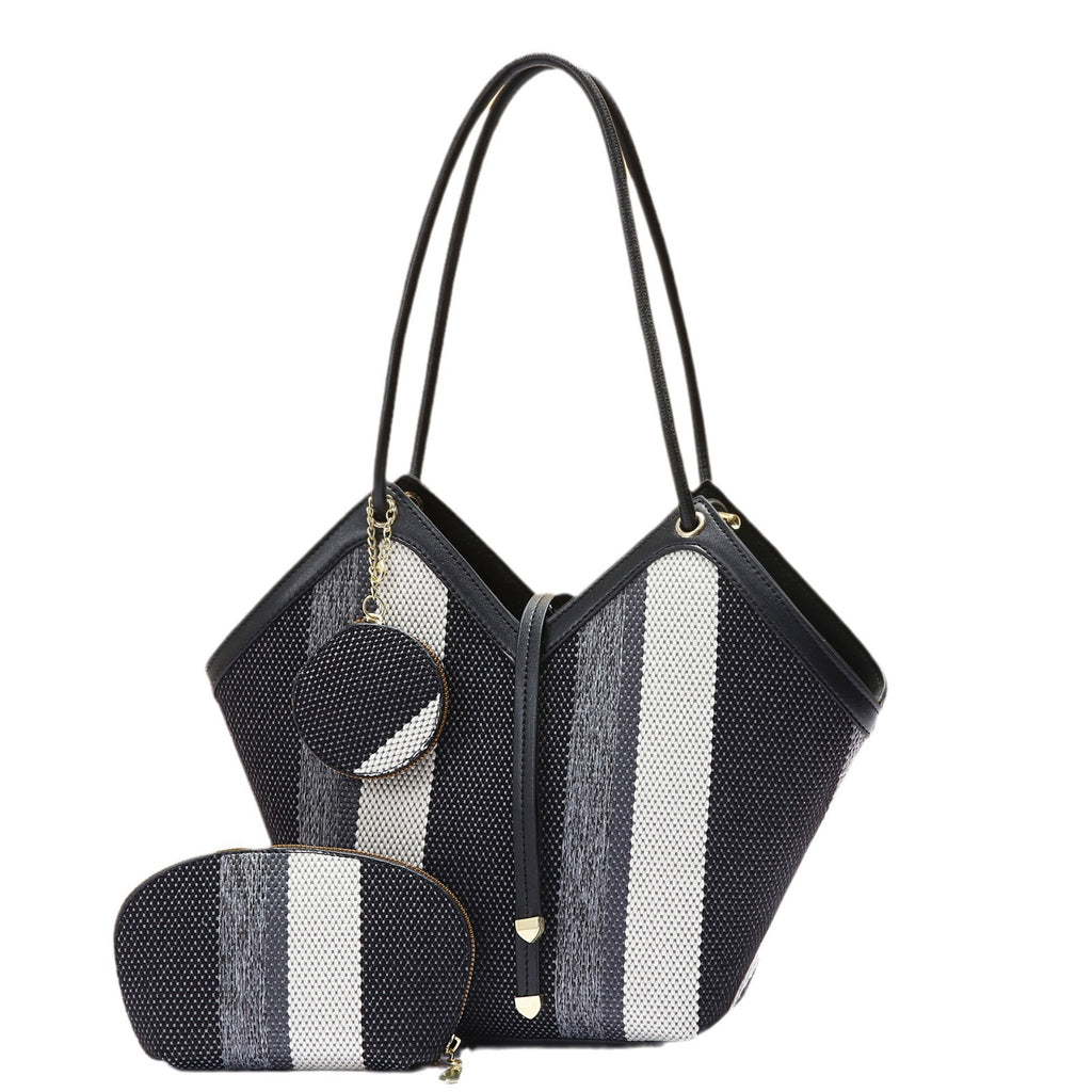 Stylish High - capacity Tote Bag With A Trendy Color - block Design - Maison Elène