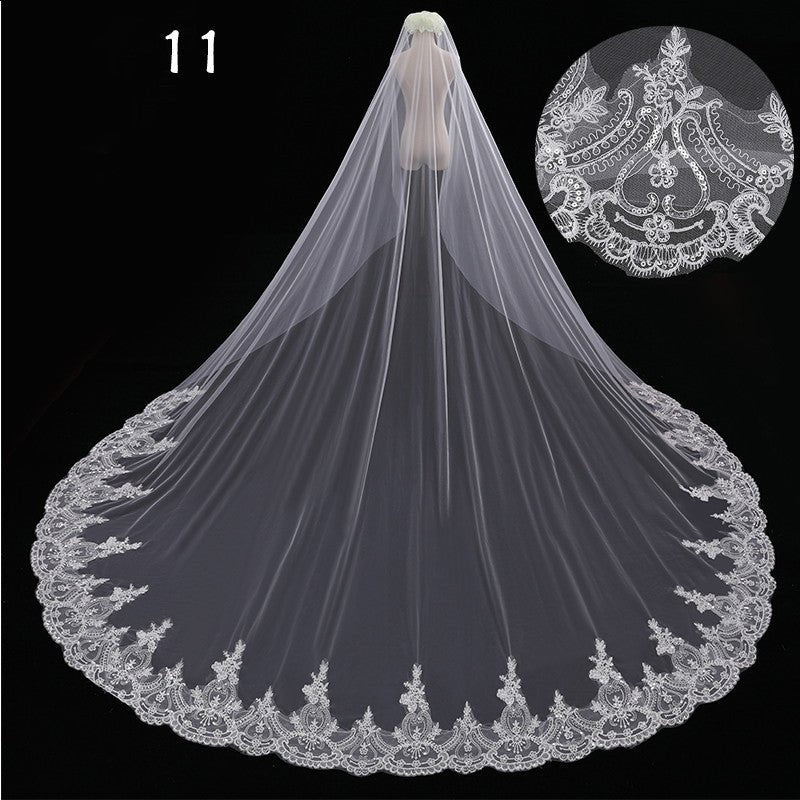 Bride Wedding Master Wedding Veil Long Long Tail - GlucklichgoodsLLC